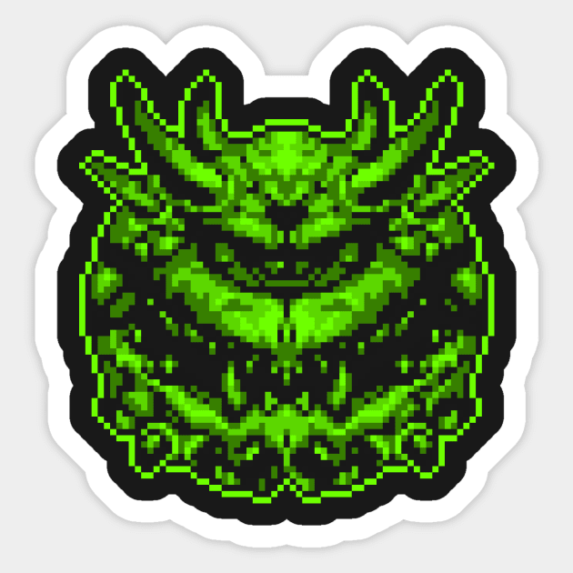 CacoPixel Green Sticker by RetroPixelWorld